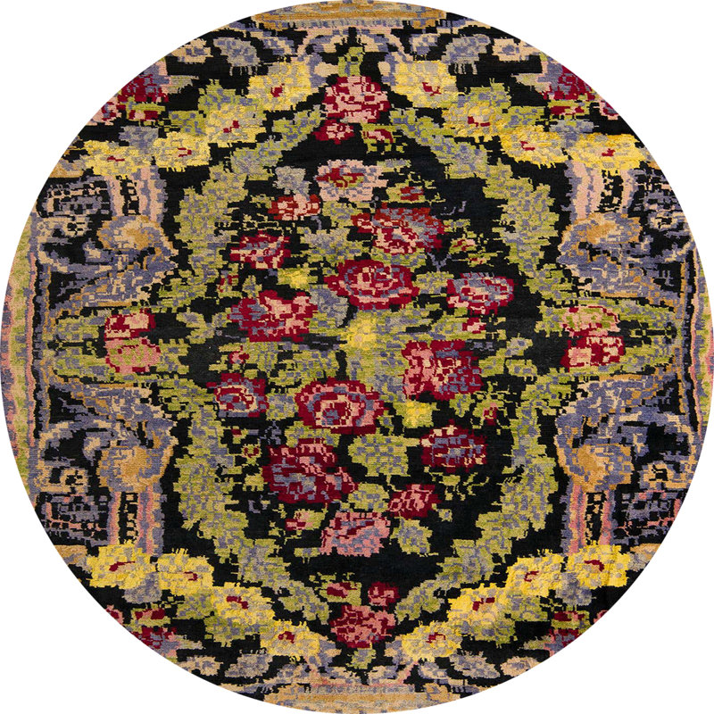 Tapis abstrait moderne 5375, Rond 7 pi