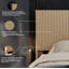Tête de lit en bois de ferme moderne à panneau mural cannelé très grand 80,2 po Modern-823014536