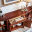 Buffet de rangement courbé en bois massif antique-173437563