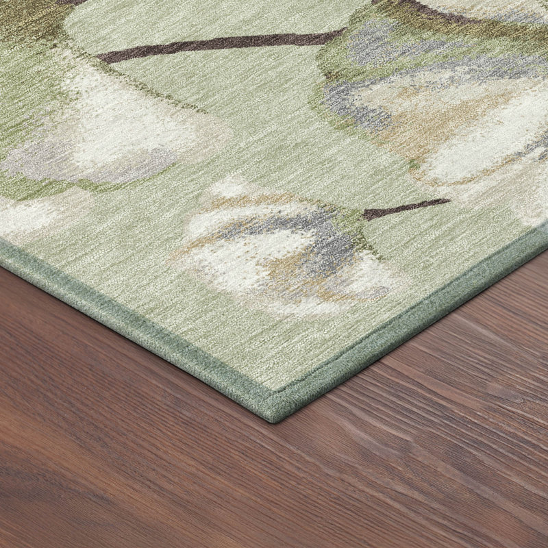 Machine Washable Indoor/Outdoor Raemoore ACN2405 Botanical Rug, Rectangle 9' x 12'