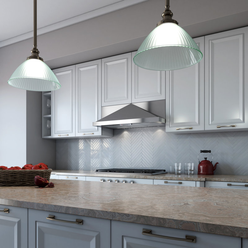 30" Fabriano 600 CFM Ducted Under Cabinet Range Hood in Stainless Steel with Remote Control Included