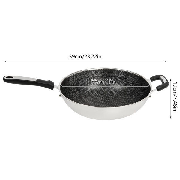 Double-sided Frying Pan, 32cm/12.6in BBQ Grill Pan, Double Side