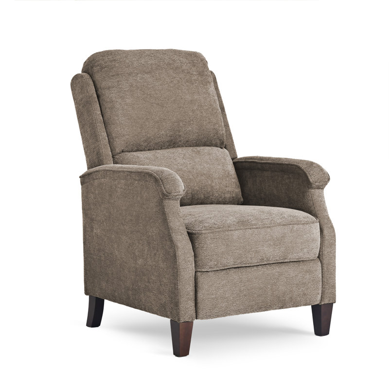 Fauteuil inclinable manuel rembourré pour le salon, Brown Chenille