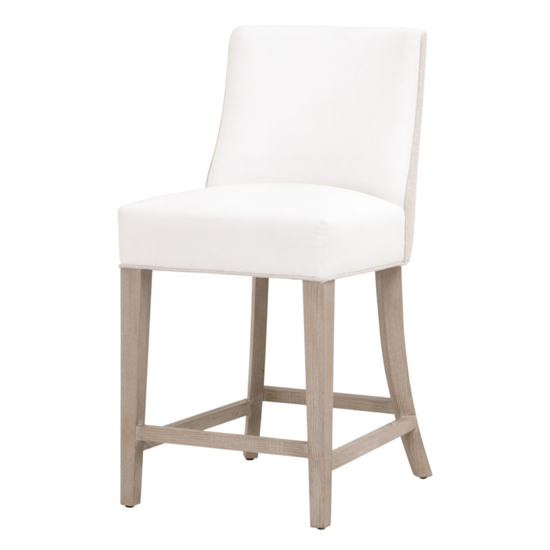 Soizic Upholstered Counter Stool with Solid Wood Frame