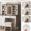 Meuble-lavabo avec miroir coulissant et armoire