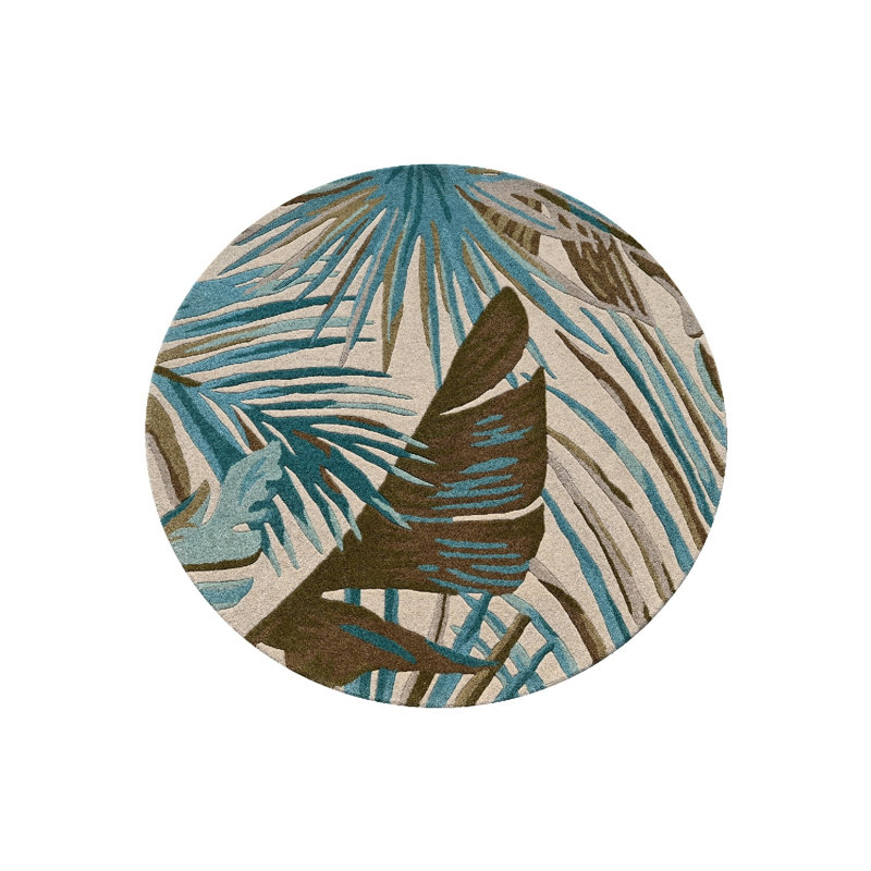 Amedeu Hand Tufted Wool Indoor Rug, Round 7'6"