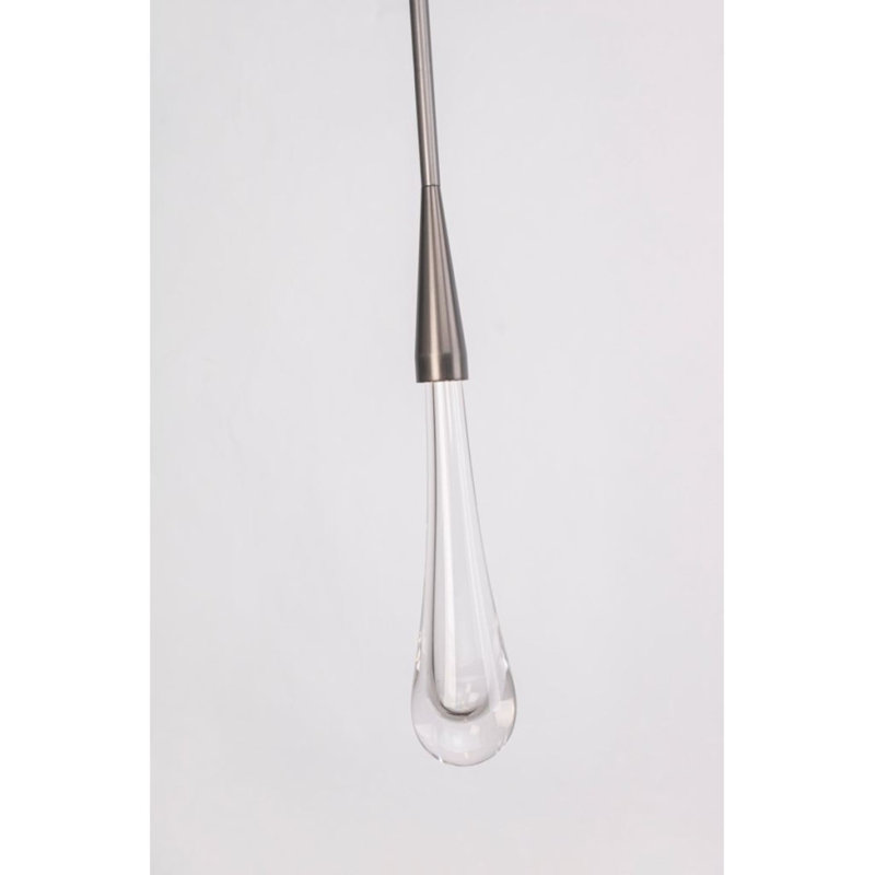 Lustre suspendu Canaseraga, Cuivre, Fumée, 30” Long x  8” Width x 72” Height