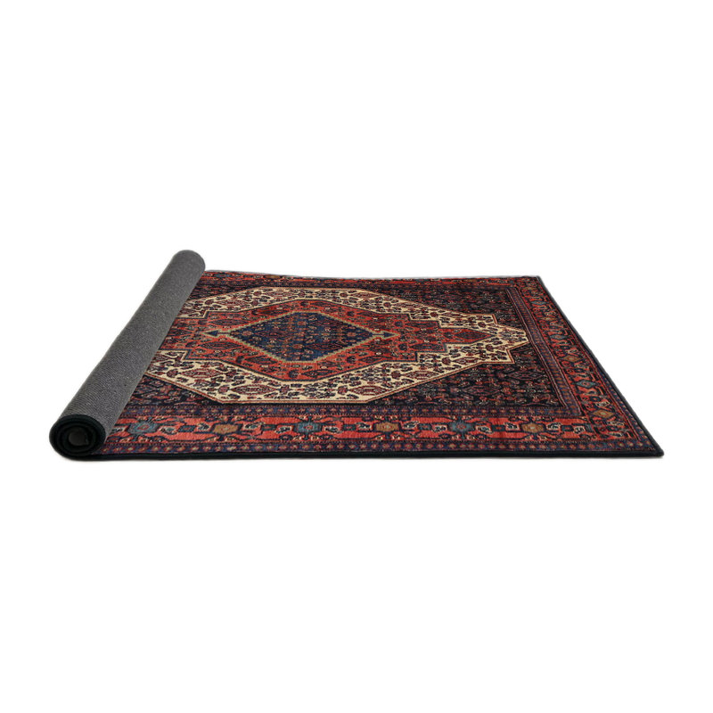Tapis oriental orange / beige, Rond 6 pi