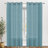 Dawan Faux Linen Semi-Sheer Grommet Curtain Panels-2034590669-2034590659