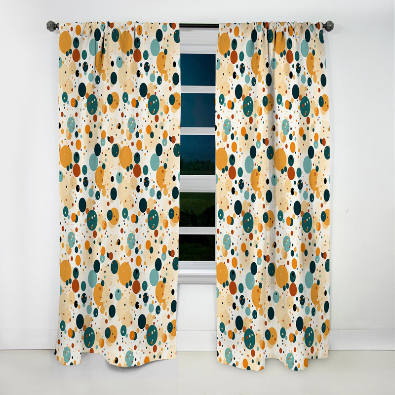 Motif à pois Classic Charm - rideau abstrait - rideau occultant - 1 panneaux, L 52 po x L 108 po