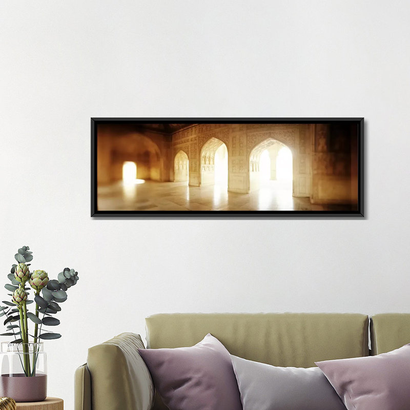 Panoramic Fort d'Agra, Agra, Uttar Pradesh, Inde - reproduction d'art sur toile tendue, H 12 po x l 36 po x P 1,5 po