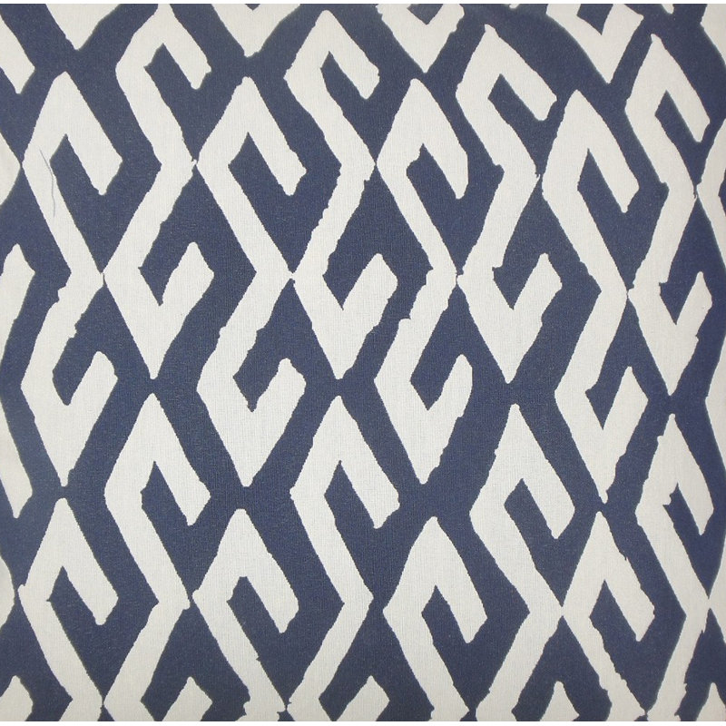 Yasunari Cotton Blend Geometric Sham Set, Euro, Indigo