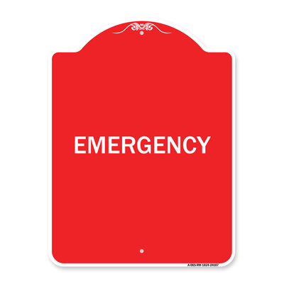 Signmission Designer Series Sign - Emergency/24107