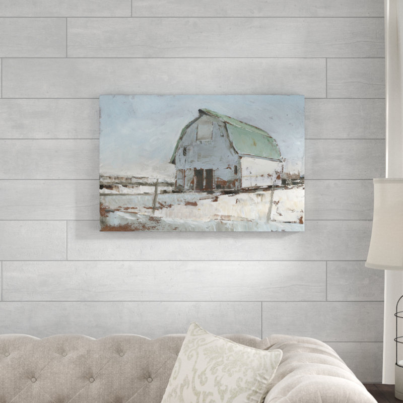 'Plein Air Barn I' by Ethan Harper - Painting Print, 51cm H x 76cm W, Wrapped Canvas