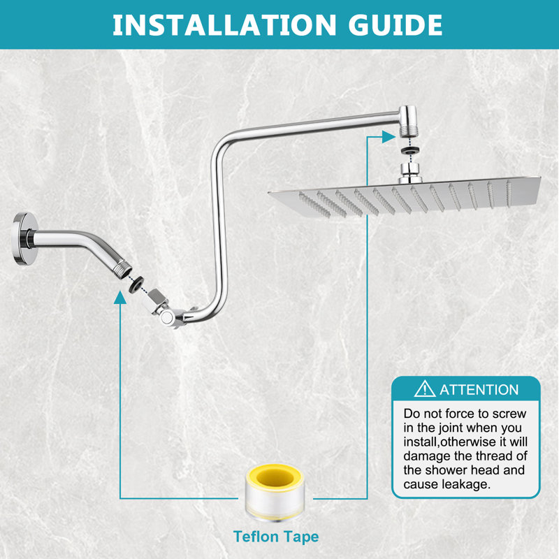 Rain Adjustable Shower Head 2.0 GPM GPM, Chrome