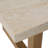 Cascais - Outdoor Grey + Faux Travertine + Eucalyptus Dining Table Set