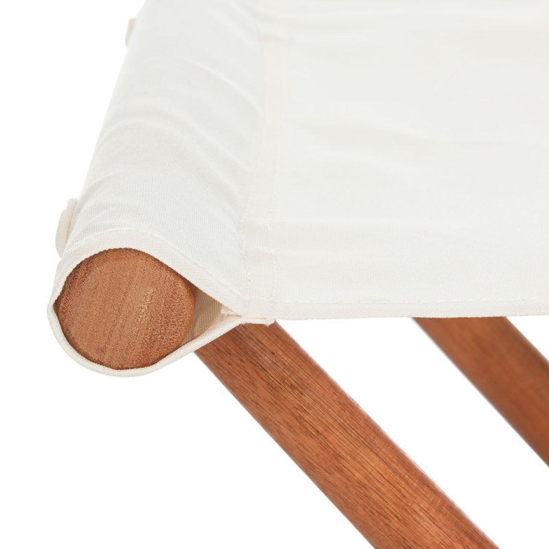 Repose-pieds Charles, Naturel / Blanc