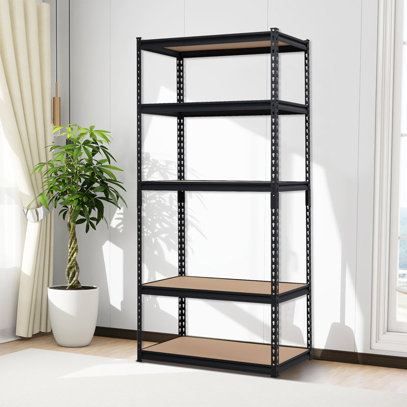 Support de rangement robuste en métal à 5 niveaux, capacité de 2000 lb, résistant à la rouille, facile à assembler, support utilitaire réglable pour le garage