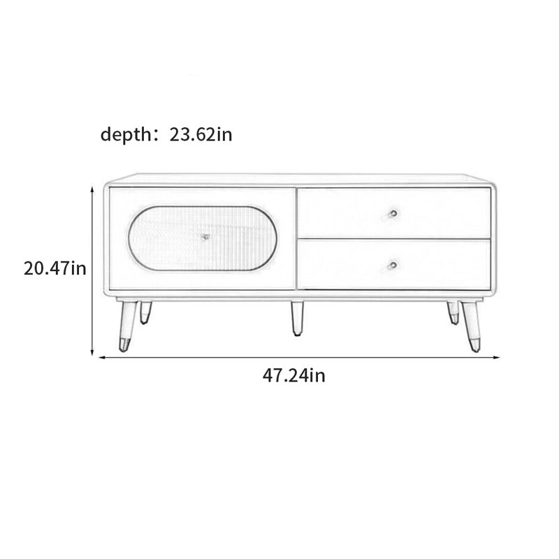 Vikesha, 20.47" H x 47.24" L x 23.62" W