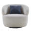 Fauteuil demi-tonneau pivotant pour les petits espaces, canapé rond confortable avec accent bouclé et rotation à 360 degrés, idéal pour le salon et la chambre à coucher