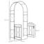 Outsunny Outdoor Garden Arch, Double Gates, 114L x 36W x 232H cm, Black
