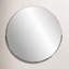 Ames Round Stainless Steel Beveled Mirror-801500182