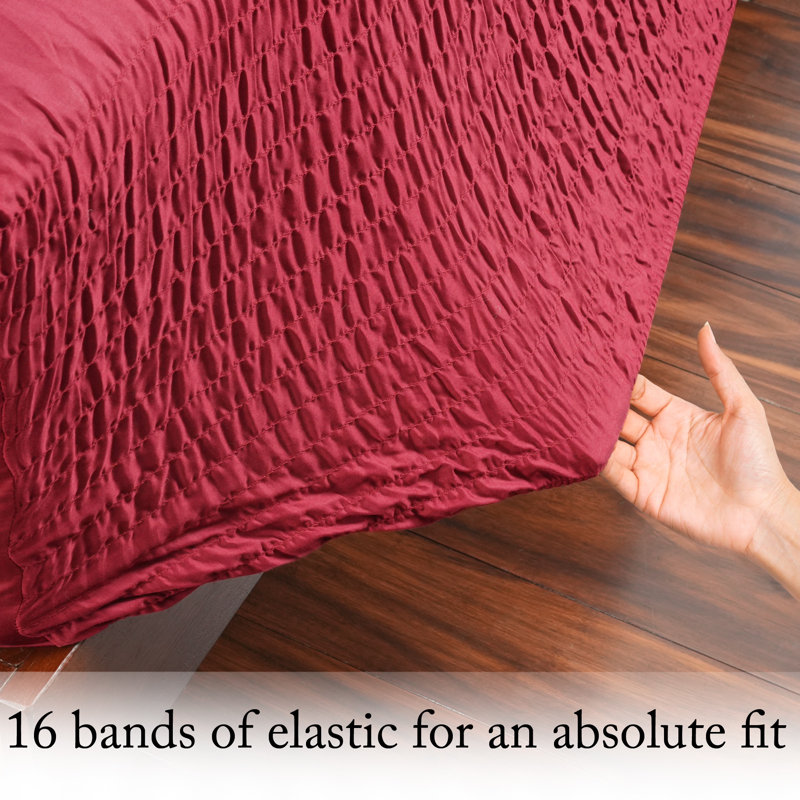 Anti-Wrinkle Soft Microfiber BedTite Tight Grip Sheet Set, Queen Sheet Set with 2 Pillowcases, Burgundy