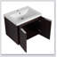 Meuble-lavabo à fermeture en douceur 60 po avec évier, petites tablettes de rangement, armoire combinée de 24 po et 12 po (emballage KD)