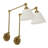 2-pack Plug-in & Hardwired Golden Swing Arm Sconce-1857362453