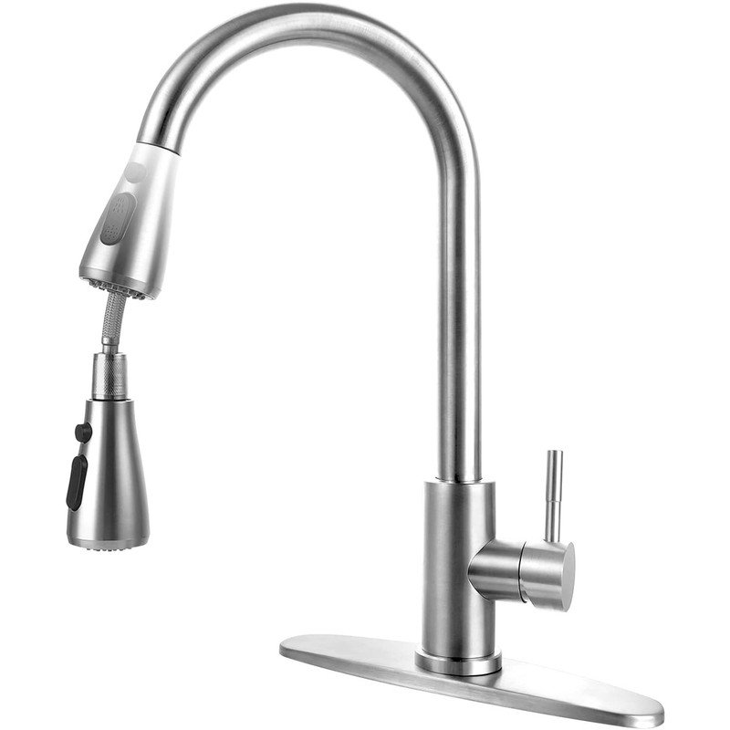 Matte Black Stainless Steel Pull Down Kitchen Faucet