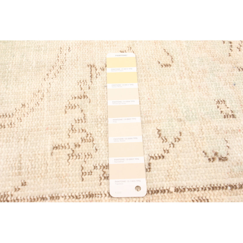 Tapis kaki clair en laine noué à la main de conception unique 2000 pi 6 pi 2 po x 9 pi 10 po Danuel