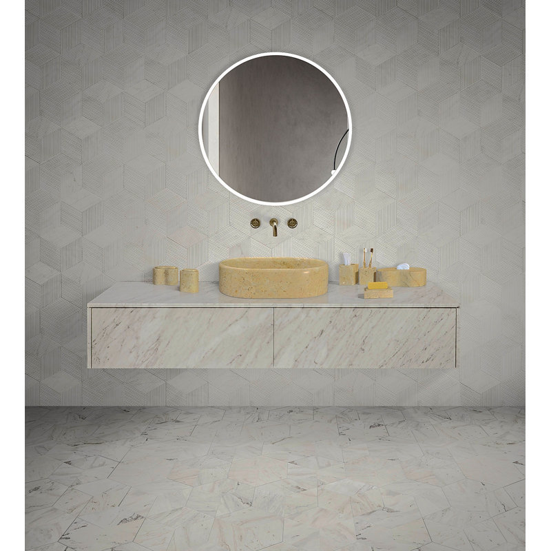 Gold Yellow Beige Natural Marble Bathroom Vessel Sink, Polished Finished, Natural Stone, Genuine Marble, Real Marble, 23.6X15.7Xh5.9 Inches/600X400XH150 Mm