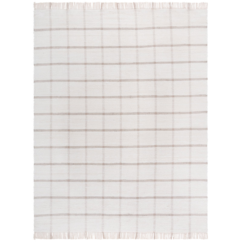 Mallku Handwoven Recycled Cotton Geometric Rug, Rectangle 8' x 10'