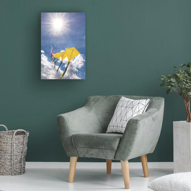 Art sur toile, rouleau de Kites, H 19 po x l 12 po