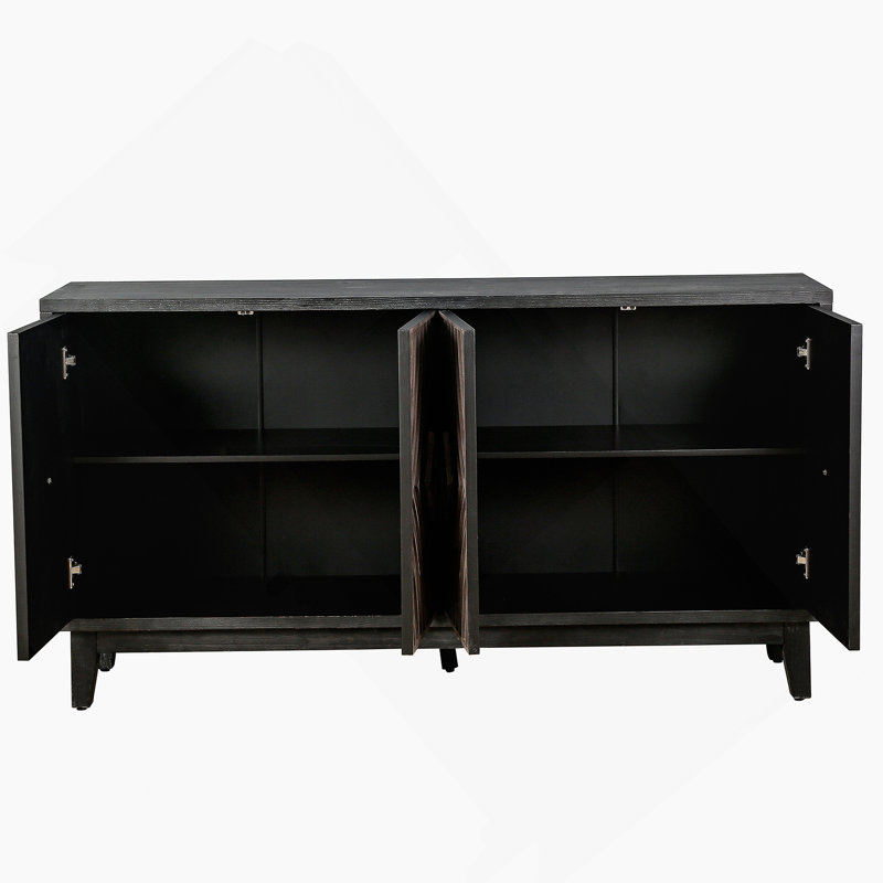 Crédence de style armoire Mid Mid Century, Brun antique