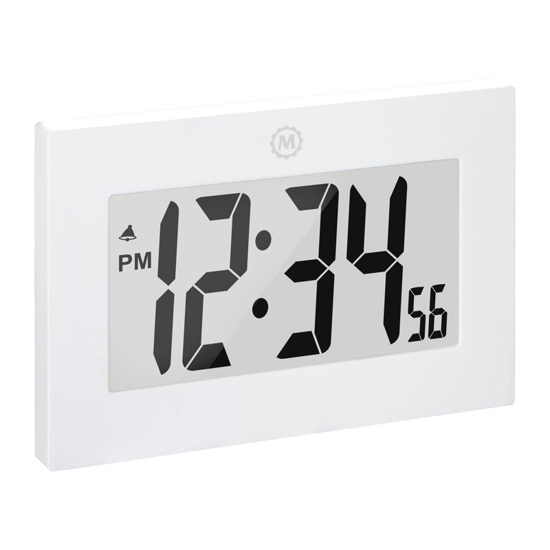 Horloge murale numérique, Blanc