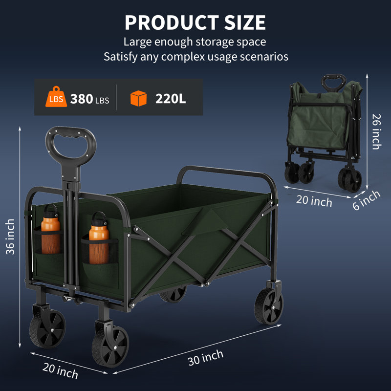 Mobilier d'extérieur portatif 30 pouces vert, Vert
