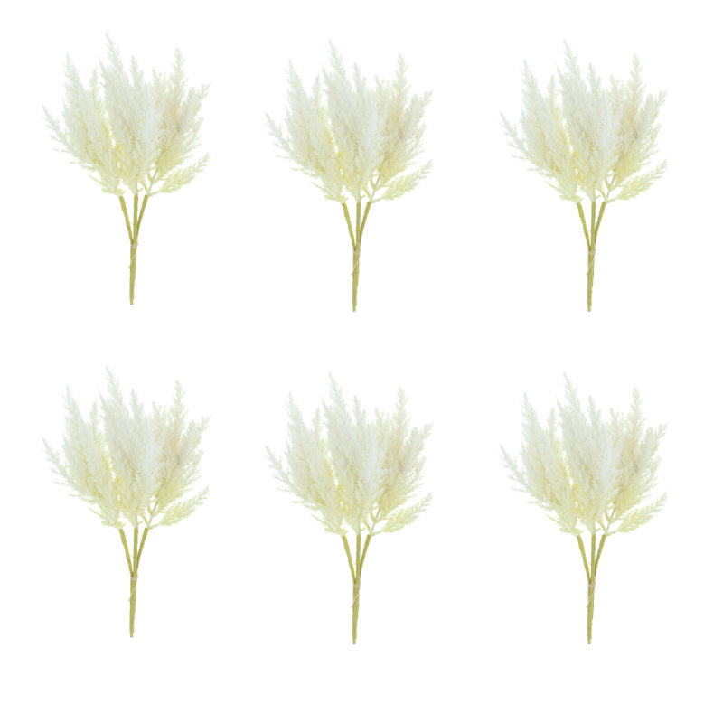 Faux Pampas Stem, Cream