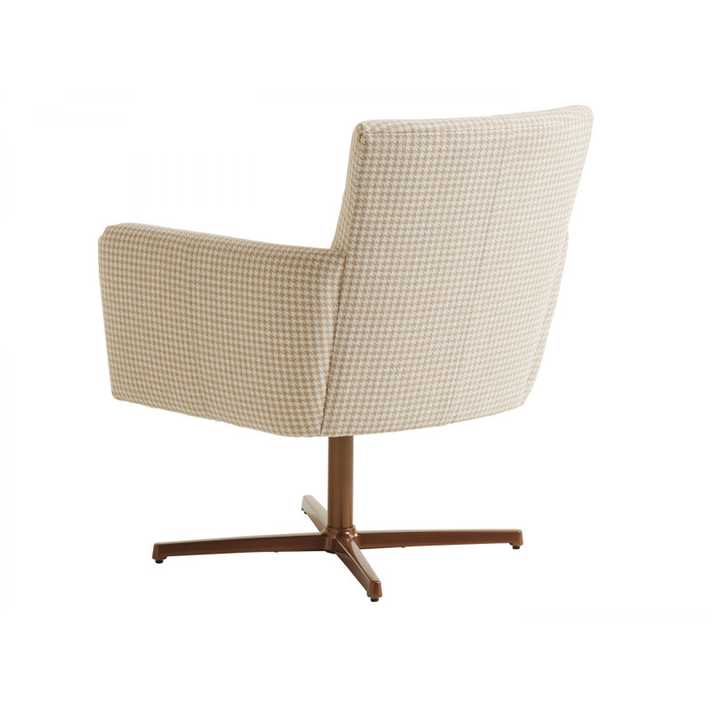 Barclay Butera Upholstery Swivel Armchair, Calais Brass
