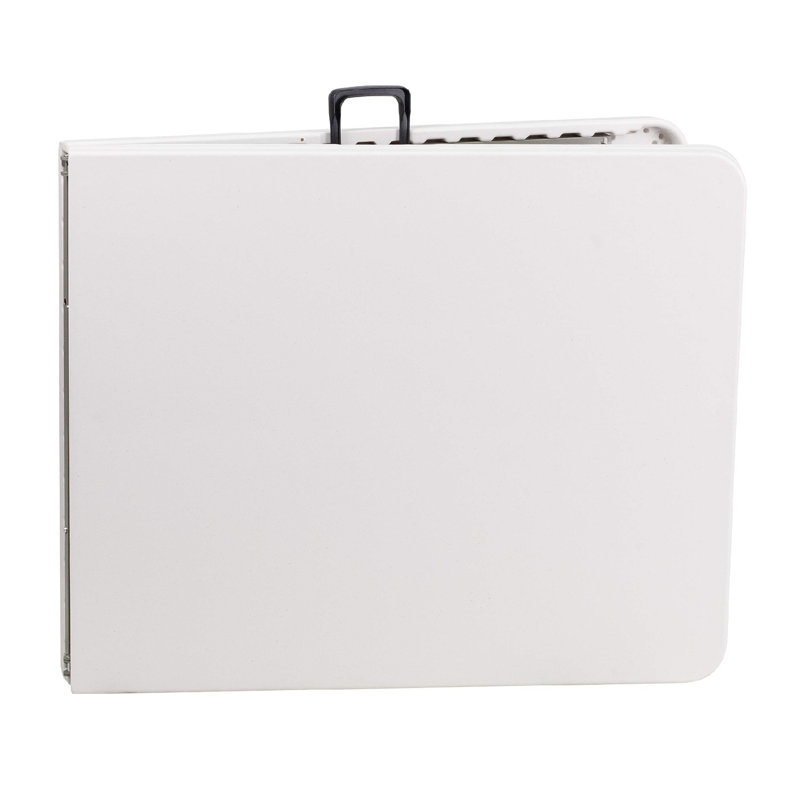 6" Rectangular Plastic Folding Event Table, Portable Banquet Table For Indoor/Outdoor Events, White