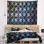 Tapisserie abstraite et inhabituelle bleue-28496243