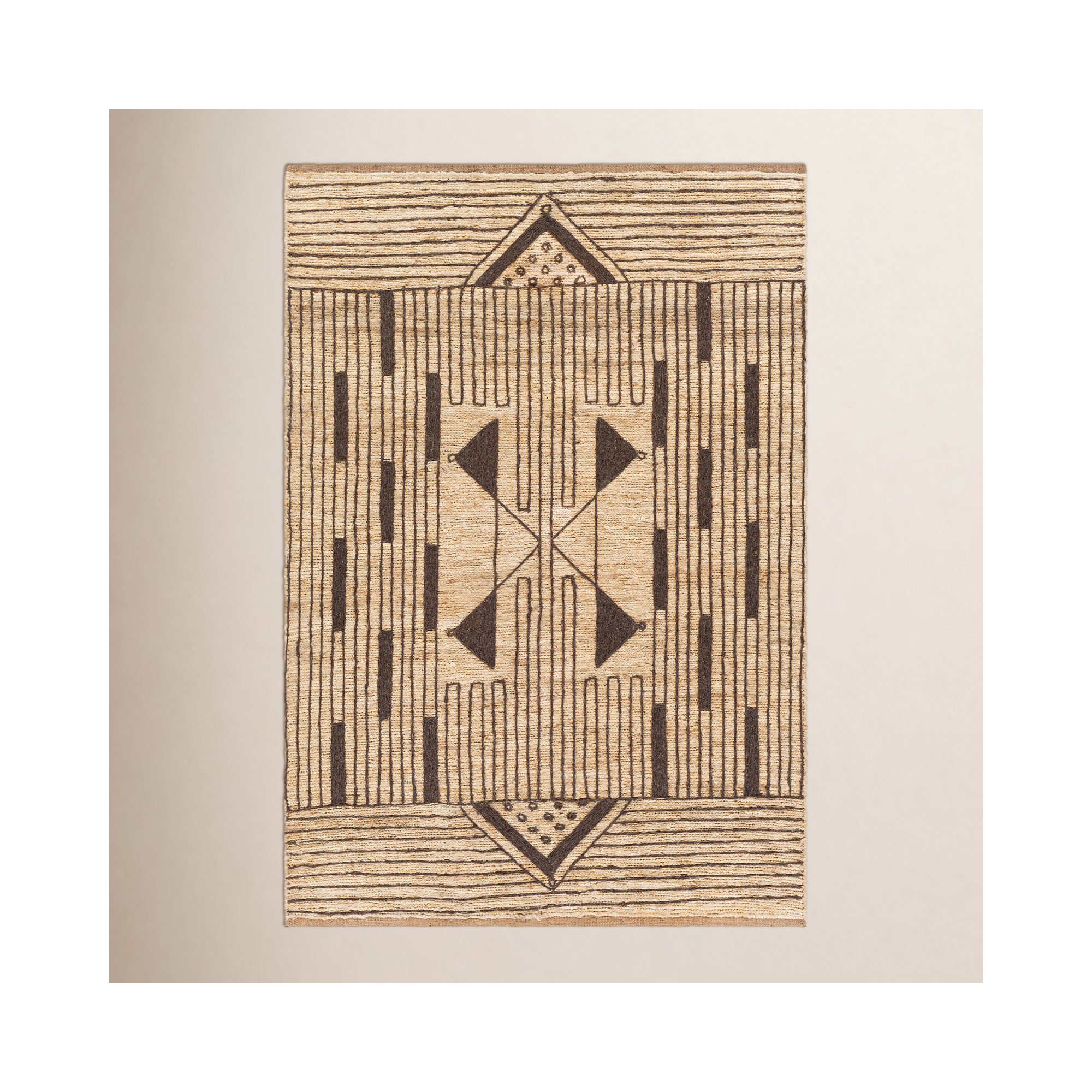 Boman Handmade Rug, Rectangle 5' x 7'6"