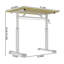 Bureau debout à hauteur ajustable - Bureau à hauteur réglable à manivelle, bureau d'ordinateur ergonomique compact avec plateau en bois naturel, cadre blanc (60 cm x 80 cm) - Convient aux adultes et aux enfants-1801998953-1801998950