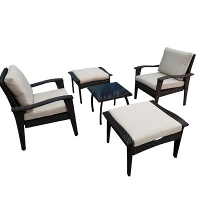 Patio Lounge With Gorgeous Cushions & Modern Table Design Chairs Detachable Covers