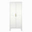 Armoire de rangement 71 po à 2 portes galbées, armoire de rangement en métal avec portes et tablettes réglables, pour chambre à coucher, salon, cuisine-154262081-154262082