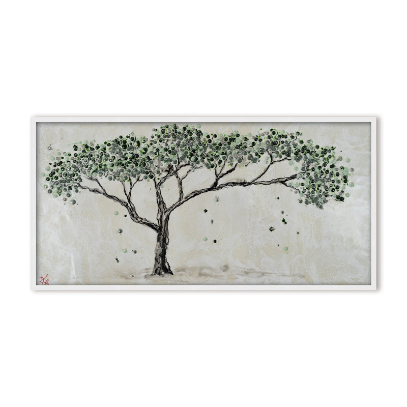 Nature Inspired "Spring's Guardian" Canvas Wall Art By , 24" H x 48" W, Framed Print, Gold