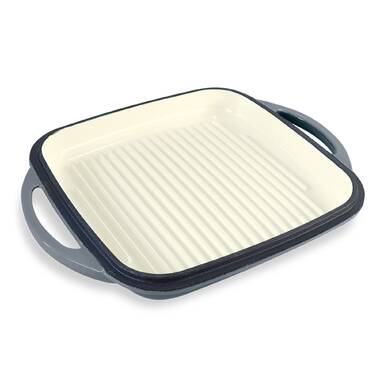 Martha Stewart 12 Inch Pre Seasoned Square Cast Iron Grill