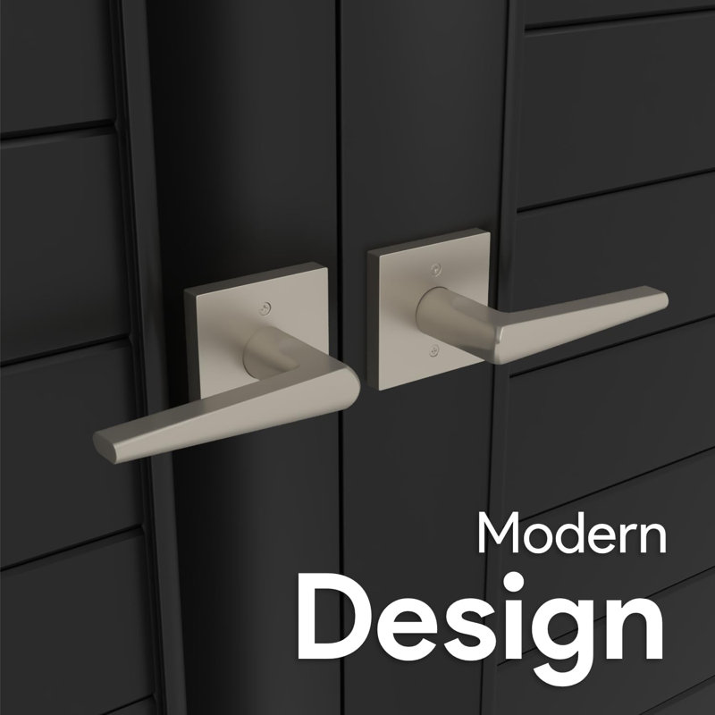 Armoire à levier Mega Handles Schein pour portes françaises, Nickel satiné