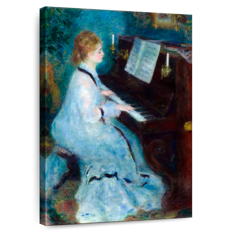 Abarca, femme au piano, 1875, H 36 po x l 24 po