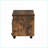 File Cabinet with Weathered Oak Top &amp; Black Metal Legs, 1 Drawer + Open Compartment | Rustic/Lodge | Office